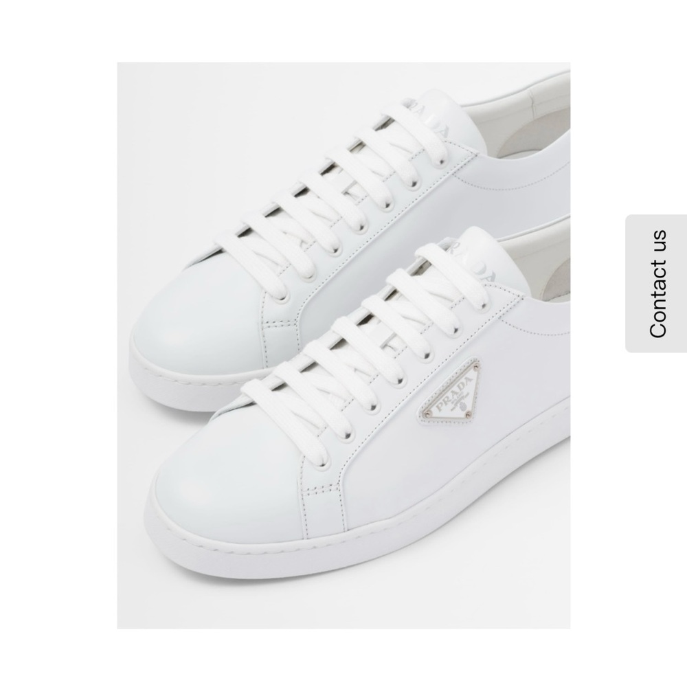 Prada triangle-logo lace-up sneakers UK size 8